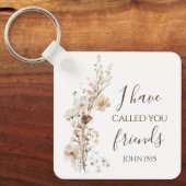 ヨハネ15:15わたしは、あなた方を聖書の聖句と呼んだ キーホルダー (正面)