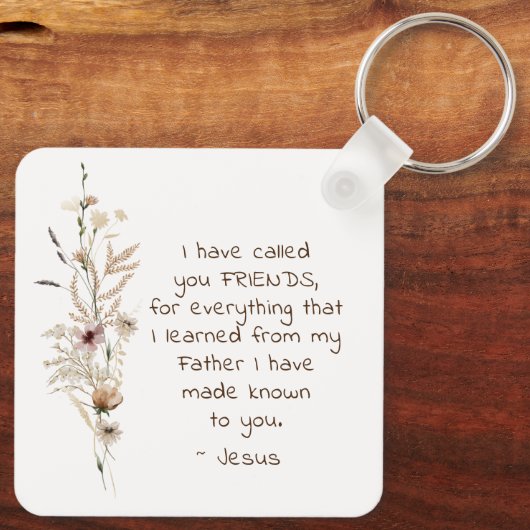 ヨハネ15:15わたしは、あなた方を聖書の聖句と呼んだ キーホルダー (裏面)