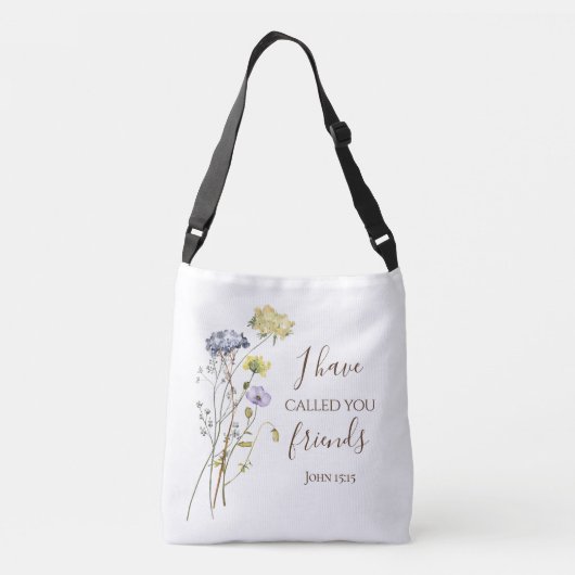 ヨハネ15:15わたしは、あなた方を聖書の聖句と呼んだ クロスボディバッグ (裏面)