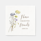 ヨハネ15:15わたしは、あなた方を聖書の聖句と呼んだ スタンダードカクテルナプキン (正面)