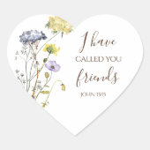 ヨハネ15:15わたしは、あなた方を聖書の聖句と呼んだ ハートシール (正面)