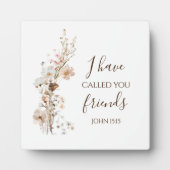 ヨハネ15:15わたしは、あなた方を聖書の聖句と呼んだ フォトプラーク (正面)
