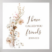 ヨハネ15:15わたしは、あなた方を聖書の聖句と呼んだ ポスター (正面)