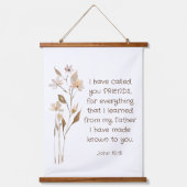 ヨハネ15:15わたしは、あなた方を聖書の聖句と呼んだ 吊り下げ型タペストリー (正面)
