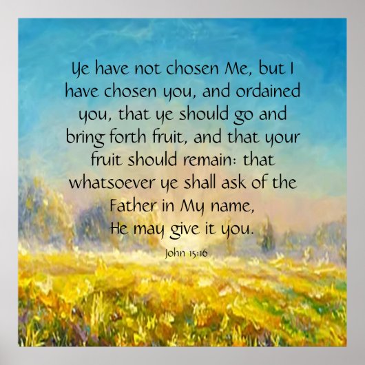 ヨハネ15:16 ポスター (正面)