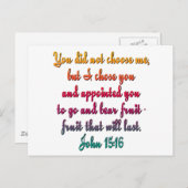 ヨハネ15:16 ポストカード (正面/裏面)