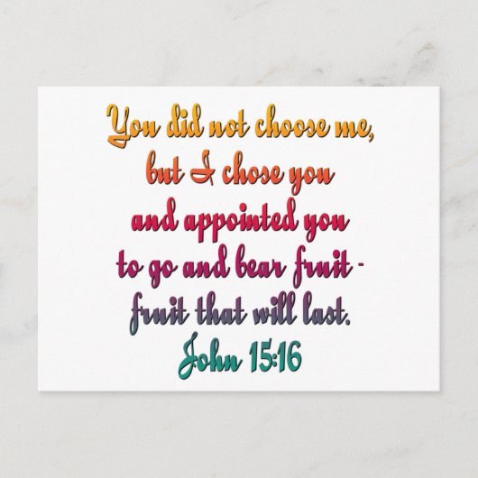 ヨハネ15:16 ポストカード (正面)