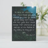 ヨハネ15:16 KJVバイブル聖なる書物、 経典写真グリーティングカード カード (スタンド正面)