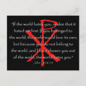 ヨハネ15:18-19 ポストカード (正面)