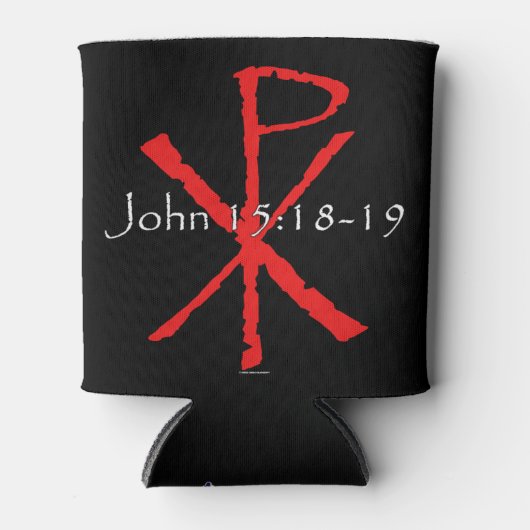 ヨハネ15:18-19 缶クーラー (正面)