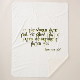 ヨハネ15:18 KJV聖書聖なる書物、 経典節 シェルパブランケット
