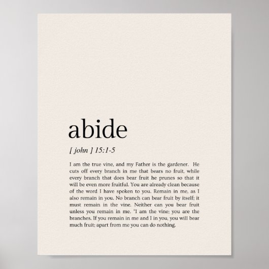 ヨハネ15:1-5わたしは真のつる植物だ。わたしのうちにとどめなさい ポスター (正面)