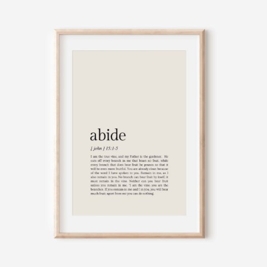 ヨハネ15:1-5わたしは真のつる植物だ。わたしのうちにとどめなさい ポスター