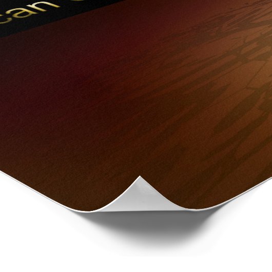 ヨハネ15:5わたしはつる植物だ。黄金の木。 ポスター (角)