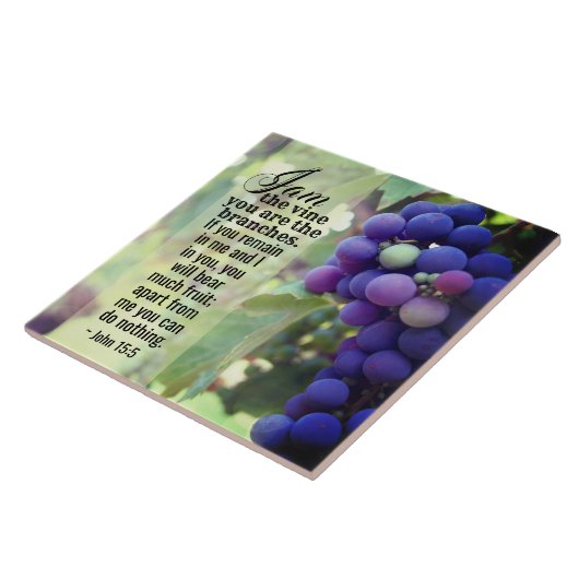 ヨハネ15:5わたしはつる植物である タイル (側面)