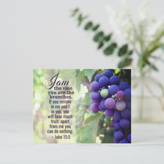 ヨハネ15:5わたしはつる植物である ポストカード (スタンド正面)