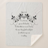 ヨハネ15:5わたしはつる植物聖書聖なる書物、 経典引用文 シェルパブランケット (正面)