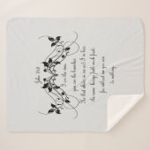 ヨハネ15:5わたしはつる植物聖書聖なる書物、 経典引用文 シェルパブランケット (正面(横))