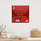 ヨハネ15:5ポスター ポスター (キッチン)