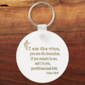 ヨハネ15:5服以上 キーホルダー (正面)