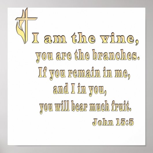 ヨハネ15:5服以上 ポスター (正面)