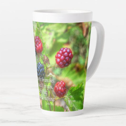 ヨハネ15:5 カフェラテマグ (右アングル)