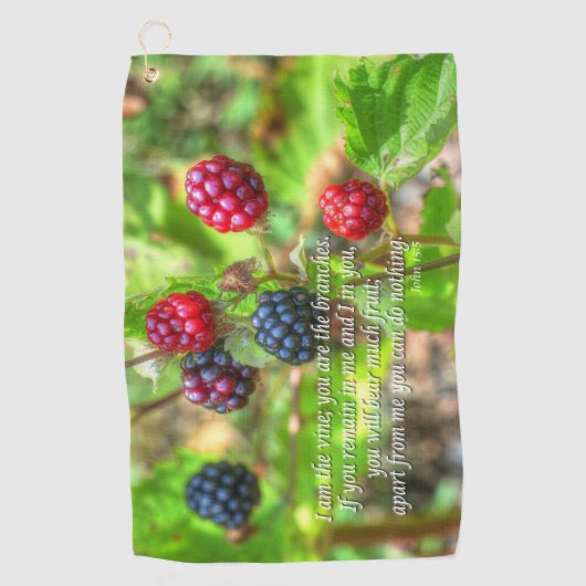 ヨハネ15:5 ゴルフタオル (正面)