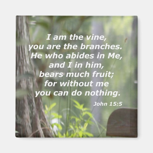 ヨハネ15:5 マグネット (正面)