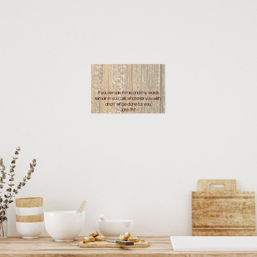ヨハネ15:7 ポスター (キッチン)