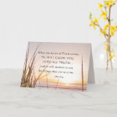 ヨハネ16:13真理の霊があなたを導く、海 カード (黄色い花)