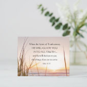 ヨハネ16:13真理の霊があなたを導く、海 ポストカード (スタンド正面)