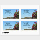 ヨハネ16:33この世に、あなたがたは… 長方形シール (シート)