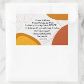 ヨハネ16:33わたしに平安あれ 長方形シール (バッグ)