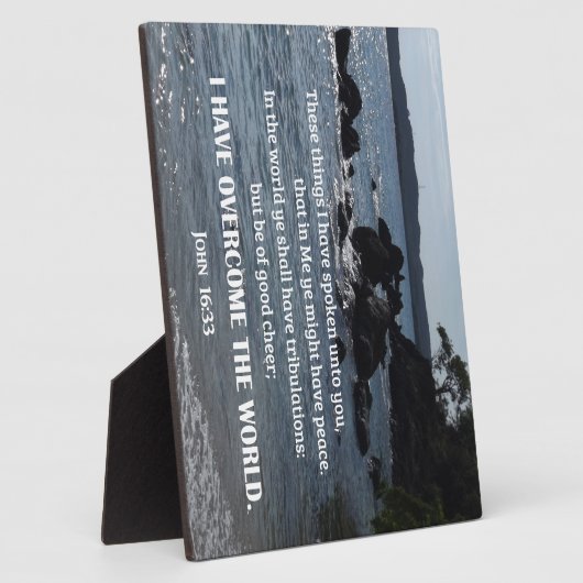 ヨハネ16:33わたしはあなたにこ話れらのものを フォトプラーク (側面)