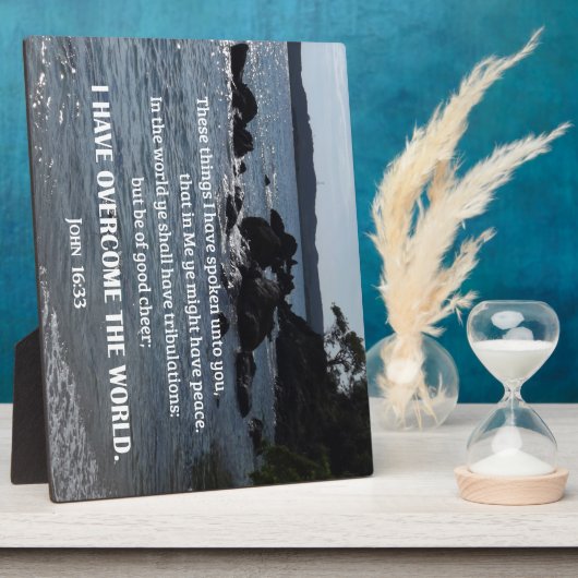 ヨハネ16:33わたしはあなたにこ話れらのものを フォトプラーク (側面)