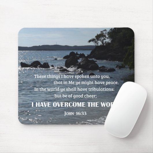 ヨハネ16:33わたしはあなたにこ話れらのものを マウスパッド (マウス)
