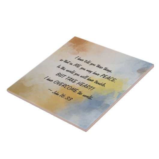 ヨハネ16:33わたしは世界を打ち破った! タイル (側面)