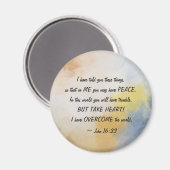 ヨハネ16:33わたしは世界を打ち破った！ マグネット (正面/裏面)