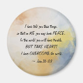 ヨハネ16:33わたしは世界を打ち破った！ マグネット (正面)