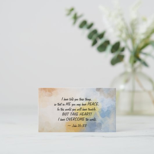 ヨハネ16:33わたしは世界を打ち破った! 名刺 (スタンド正面)