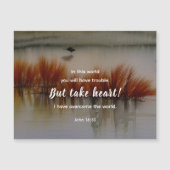 ヨハネ16:33わたしは聖書の磁気カードを克服した (正面)