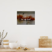 ヨハネ16:33わたしは聖書の聖句クリスチャンを克服した ポスター (キッチン)