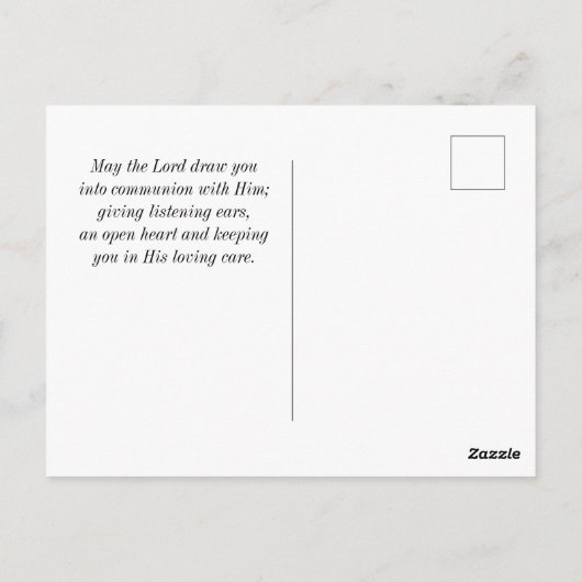 ヨハネ16:33わたしは聖書の聖句クリスチャンを克服した ポストカード (裏面)