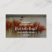 ヨハネ16:33わたしは聖書の聖句クリスチャンを克服した 名刺 (正面)