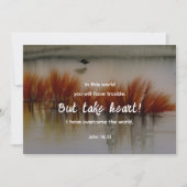 ヨハネ16:33わたしは聖書の聖句フラットカードを克服した (正面)