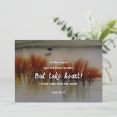 ヨハネ16:33わたしは聖書の聖句フラットカードを克服した (スタンド正面)