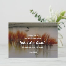 ヨハネ16:33わたしは聖書の聖句フラットカードを克服した