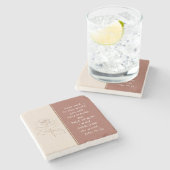 ヨハネ16:33ハート!僕は世界を乗り越えた ストーンコースター (横)