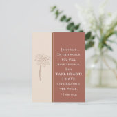 ヨハネ16:33ハート!僕は世界を乗り越えた ポストカード (スタンド正面)