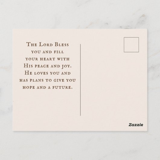 ヨハネ16:33ハート!僕は世界を乗り越えた ポストカード (裏面)